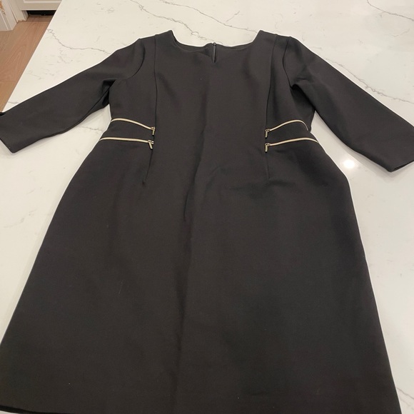 Seraphine Black Zip Detail Maternity Dress - Picture 6 of 9